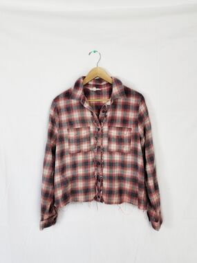 Women's Medium BD Collection Red Distressed Flannel